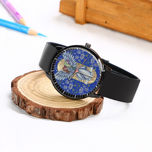 Beauty Angel : Black Plastic Quartz Watch in premium gift box - 1.6 × 1.6" - Free standard shipping