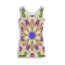 Load image into Gallery viewer, Byzantium Garden : Golden sun edition - Tank Mini stretchy Dress - Polyester - Free standard shipping
