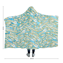 Load image into Gallery viewer, Angelic Feathers : Cloak  Hooded Blanket,  Polar Fleece-  3 Sizes: 40&quot;x50,  50&quot;x60&quot;,  60&quot;x80&quot;  - Free standard shipping
