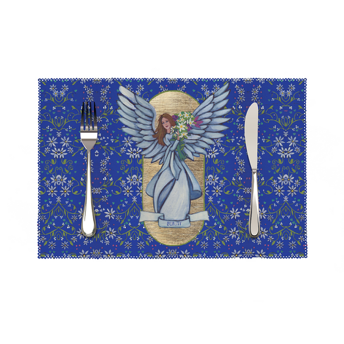 Beauty Angel: Original art by Vassia Sarri, decorates your shoes, clothes, jewelries, stationery, bedding and linen, as well as kitchen and drinkware items, in order to bring positive vibes in your life, and reprogram your subconscious towards joyous, healthy and prosperous opportunities.