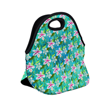 Load image into Gallery viewer, Golden Daisies Turquoise pattern : Insulated Lunch Bag 12&quot; x 11&quot; x 6.3&quot;  -  Free standard shipping
