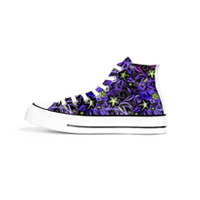 Load image into Gallery viewer, Glowing Flowers : All Star style Unisex Boots (High Top) Canvas Shoes - Free standard shipping
