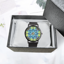 Load image into Gallery viewer, Magic Stardust pattern green : Black Plastic Quartz Watch in premium gift box - 1.6 × 1.6&quot; - Free standard shipping
