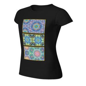 Magic Stardust : Fit T-Shirt for women (Fit shape) - Multi  Colors - 100% Cotton -  Free standard shipping