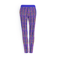 Load image into Gallery viewer, Golden Daisies purple pattern : Leggings Yoga pants – Small  up to 3XL -  Free standard shipping
