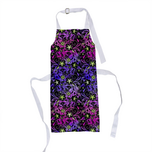 Glowing Flowers : Kids’ apron - 20" x 15"  -  Free standard shipping