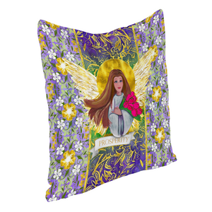 Prosperity Angel : Square Canvas pillow case - Double side printing - 2 sizes - Free standard shipping