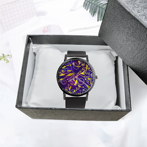 Nightfall Celebration : Black Plastic Quartz Watch in premium gift box - 1.6 × 1.6" - Free standard shipping