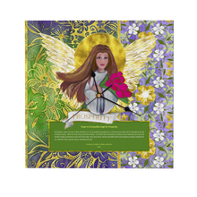 Load image into Gallery viewer, Prosperity Angel with prosperity prayer: Wooden Wall Clock -  3 different sizes: 11&quot;/12&quot;/15&quot; Square Non-ticking Scaleless - Free standard shipping
