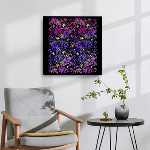 Glowing Flowers: Original art by Vassia Sarri, decorates your shoes, clothes, jewelries, stationery, bedding and linen, as well as kitchen and drinkware items, in order to bring positive vibes in your life, and reprogram your subconscious towards joyous, healthy and prosperous opportunities.