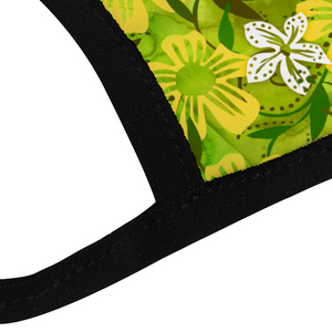 Golden Daisies Green pattern : Adult Protection mask - Face Cover - 17cm x 13cm - 6.7" x 5.1" -  Free standard shipping