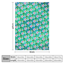 Load image into Gallery viewer, Golden Daisies Turquoise pattern : Thin Flannel Blanket - single sided print – 4 Sizes 60’’x80, 60’’x50, 40’’x50, 40’’x30  - Free standard shipping
