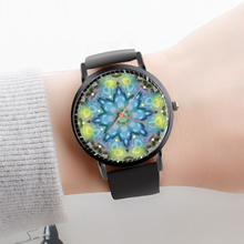 Load image into Gallery viewer, Magic Stardust pattern green : Black Plastic Quartz Watch in premium gift box - 1.6 × 1.6&quot; - Free standard shipping
