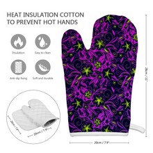 Load image into Gallery viewer, Glowing Flowers : Heat protection gloves for the Kitchen - Free standard shipping
