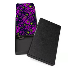 Load image into Gallery viewer, Glowing Flowers Lolitta Punk pattern : Money purse - 7.9&#39;&#39; x 4.1&#39;&#39; x 1&#39;&#39;- Credit Card Holders - Zipper Wristlet - Free standard shipping
