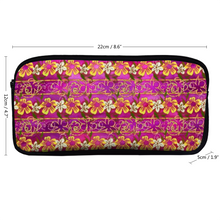 Load image into Gallery viewer, Golden Daisies Magenta pattern : Pencil Case - 22cm x 12cm x 5cm - 8.7&quot; x 4.7&quot; x 2&quot;- holds up to 60 pencils - Free standard shipping
