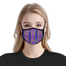 Load image into Gallery viewer, Golden Daisies Purple pattern : Adult Protection mask - Face Cover - 17cm x 13cm - 6.7&quot; x 5.1&quot; -  Free standard shipping
