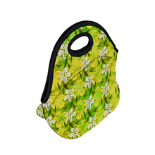 Load image into Gallery viewer, Golden Daisies Green Pattern : Insulated Lunch Bag 12&quot; x 11&quot; x 6.3&quot;  -  Free standard shipping
