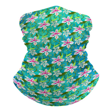 Load image into Gallery viewer, Golden Daisies Turquoise pattern : Bandana -Face cover,  Multi-Function Headband for Adults - 50cm x 25cm / 19.6&#39;&#39; x 9.8&#39;&#39; - Free standard shipping
