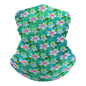 Golden Daisies Turquoise pattern : Bandana -Face cover,  Multi-Function Headband for Adults - 50cm x 25cm / 19.6'' x 9.8'' - Free standard shipping