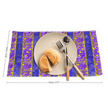 Load image into Gallery viewer, Golden Daisies purple pattern : Heat Resistant Placemats  - 11.8&quot; x 17.7&quot; -  30cm x 45cm - 4 Sheets Per Set - Free standard shipping
