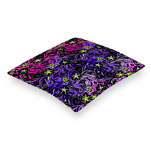 Load image into Gallery viewer, Glowing Flowers : Square Canvas pillow case - Double side printing - 2 sizes - Free standard shipping
