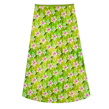 Load image into Gallery viewer, Golden Daisies : A-line Midi Skirt - Polyester stretch fabric - Free standard shipping
