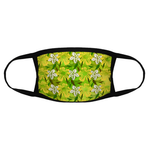 Golden Daisies Green pattern : Adult Protection mask - Face Cover - 17cm x 13cm - 6.7" x 5.1" -  Free standard shipping