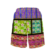 Load image into Gallery viewer, Golden Daisies mixed pattern : Men&#39;s Quick Dry Swim Beach Shorts – Elastic waist – Polyester – Free standard shipping
