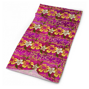 Golden Daisies Magenta pattern : Bandana -Face cover,  Multi-Function Headband for Adults - 50cm x 25cm / 19.6'' x 9.8'' - Free standard shipping