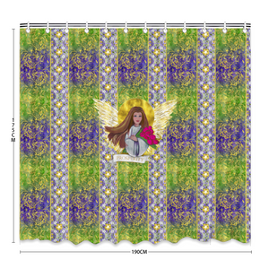 Prosperity Angel : Bath Shower Curtain – 12 different sizes – Free standard shipping