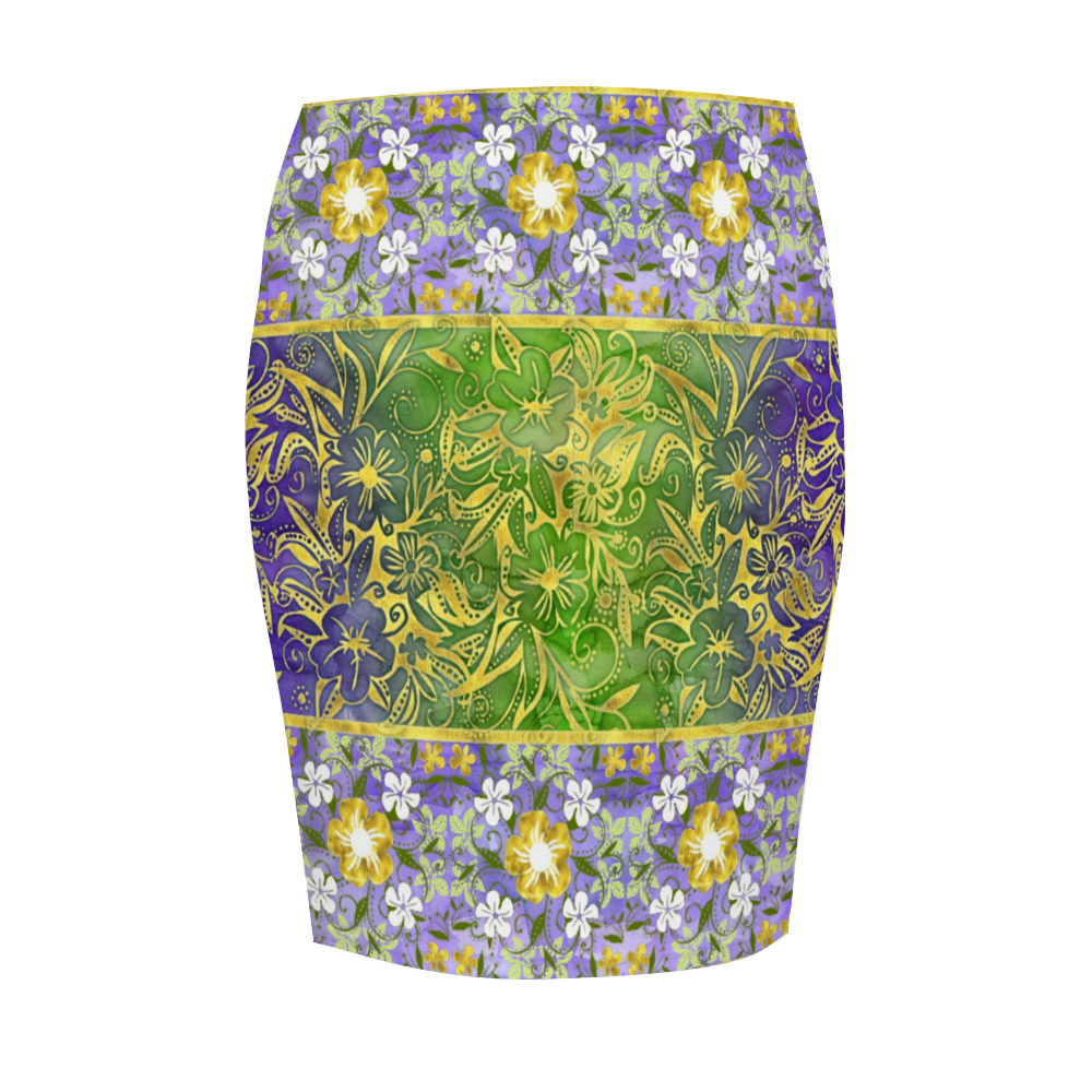 Original Art - Vassia Sarri Creations, Prosperity Angel for your elasticated short waist pencil skirt, with pocket, to bring positive vibes in your life and reprogram your subconscious, so you become open towards prosperity opportunities