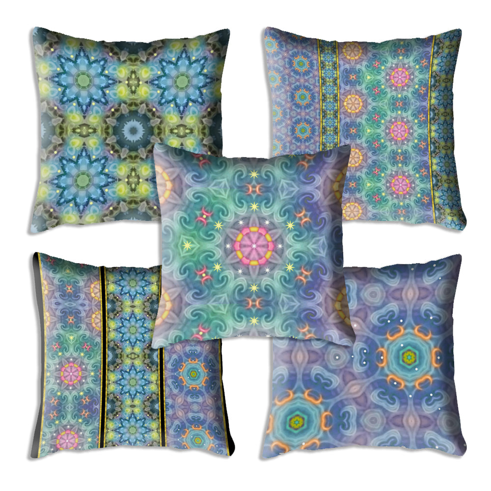 Magic Stardust - Square Canvas pillow case - Double side printing - 2 sizes 5 different patterns - Free standard shipping