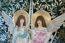 Load image into Gallery viewer, Angels of Prosperity and Success - Painting Gold and Watercolors on Paper
