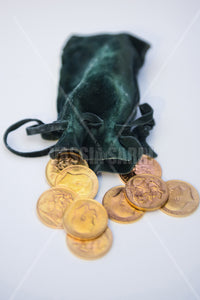 gold coins in bag 1